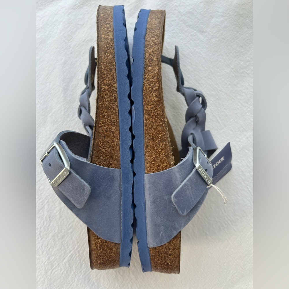 Birkenstock Oiled Leather Gizah Braided size 37 New - Picture 5 of 6